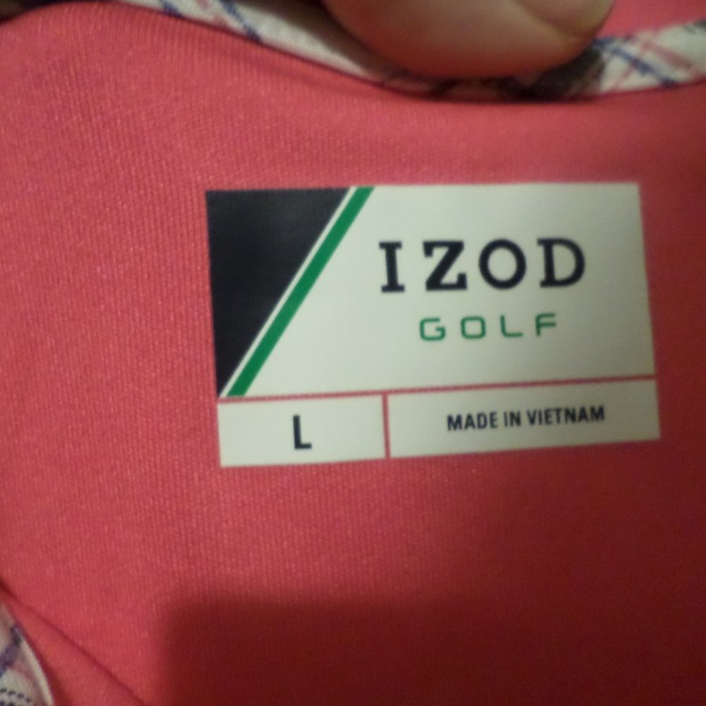 Izod Pink with Plaid Trim Women's Golf Dress Sz L - Picture 4 of 4